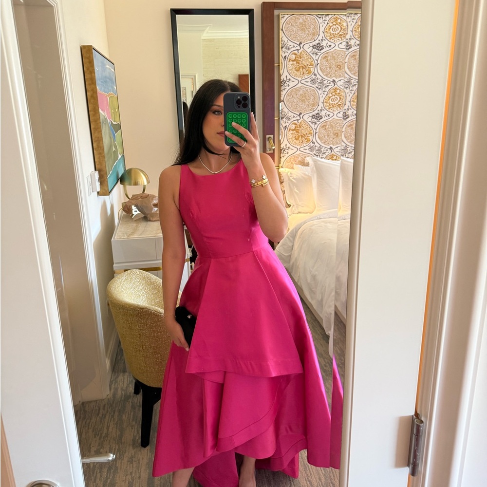 Pink fuchsia high low gown Dress